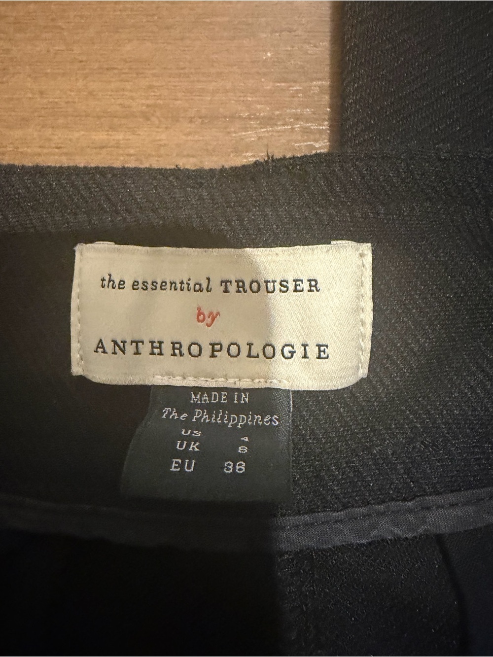 Anthropologie Black Boot Cut Essential Trouser